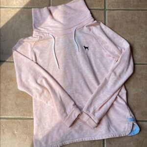 Pink Cowl Neck Sweatshirt with Dog Logo
